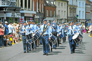 The Air Training Corps lead the procession at Newport Carnival