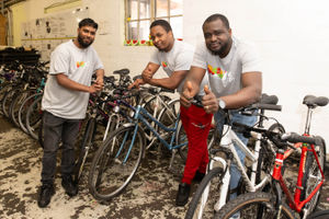 To mark the donation, 28 volunteers from Amazon attended an event with The Bike Project to donate bikes to 60 refugees in the Birmingham area.  