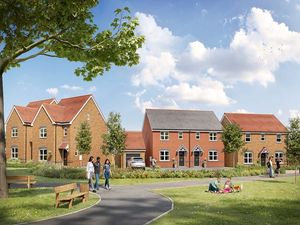 A CGI of Persimmon's Hadley Gate development