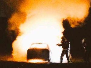 Supporting image for story: Car found on fire in Walsall field after suspected arson attack