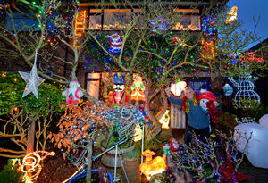 The Christmas lights display in Rushall