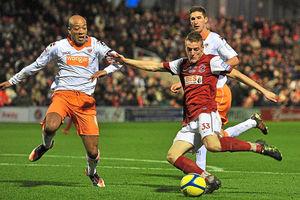 Jamie Vardy, now an England player, in his Fleetwood days.