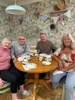 Residents and guests at HC-One’s Littleton Lodge Care Home’s Macmillan coffee morning event