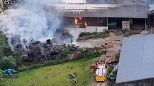 The scene of the blaze. Picture: From Above - Drone Photography.