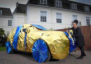 Neelam Meecha wraps a car at the EuroMillions Millionaire Academy