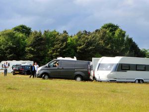 Supporting image for story: Large traveller group arrives at Barr Beacon after caravans leave Aldridge Community Centre
