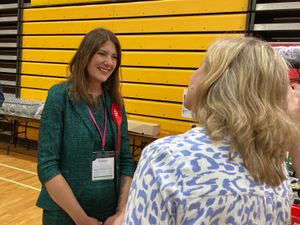 Cat Eccles at the count in Stourbridge where she was elected as the town\'s new MP. Picture: Martyn Smith/LDRS free for LDRS use