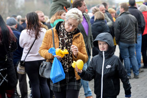 Ducks were collected and ready to race