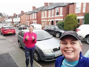 Keen runners Pam Lloyd and Vicky Brayne 