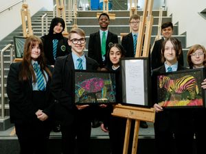 Supporting image for story: 'Spectacular' wildlife art by Telford youngsters 'delights' Sir David Attenborough