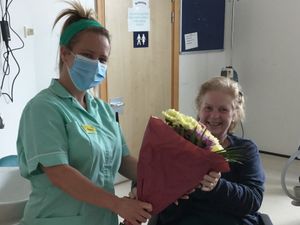 Supporting image for story: 'I owe my life to hospital staff': Sally gets guard of honour after four weeks in a coma

