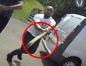 Mohammed Nawaz lashed out with a wooden pole