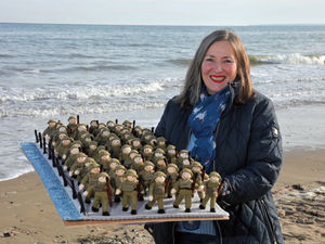 Supporting image for story: Knitters creating Special VE Day installation for Wonderwool Wales 2025