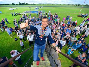 Supporting image for story: Bear Grylls flies in to head up Scouts event at Halfpenny Green airport