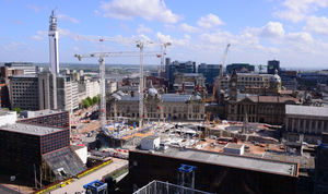 The view across the building site that is becoming the redeveloped Paradise Birmingham project