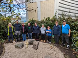 Lyreco volunteers day. Pictured is Kathryn, Nigel, Beverly, Ian, Claire, Megan, Amy, Katherine and Brian.