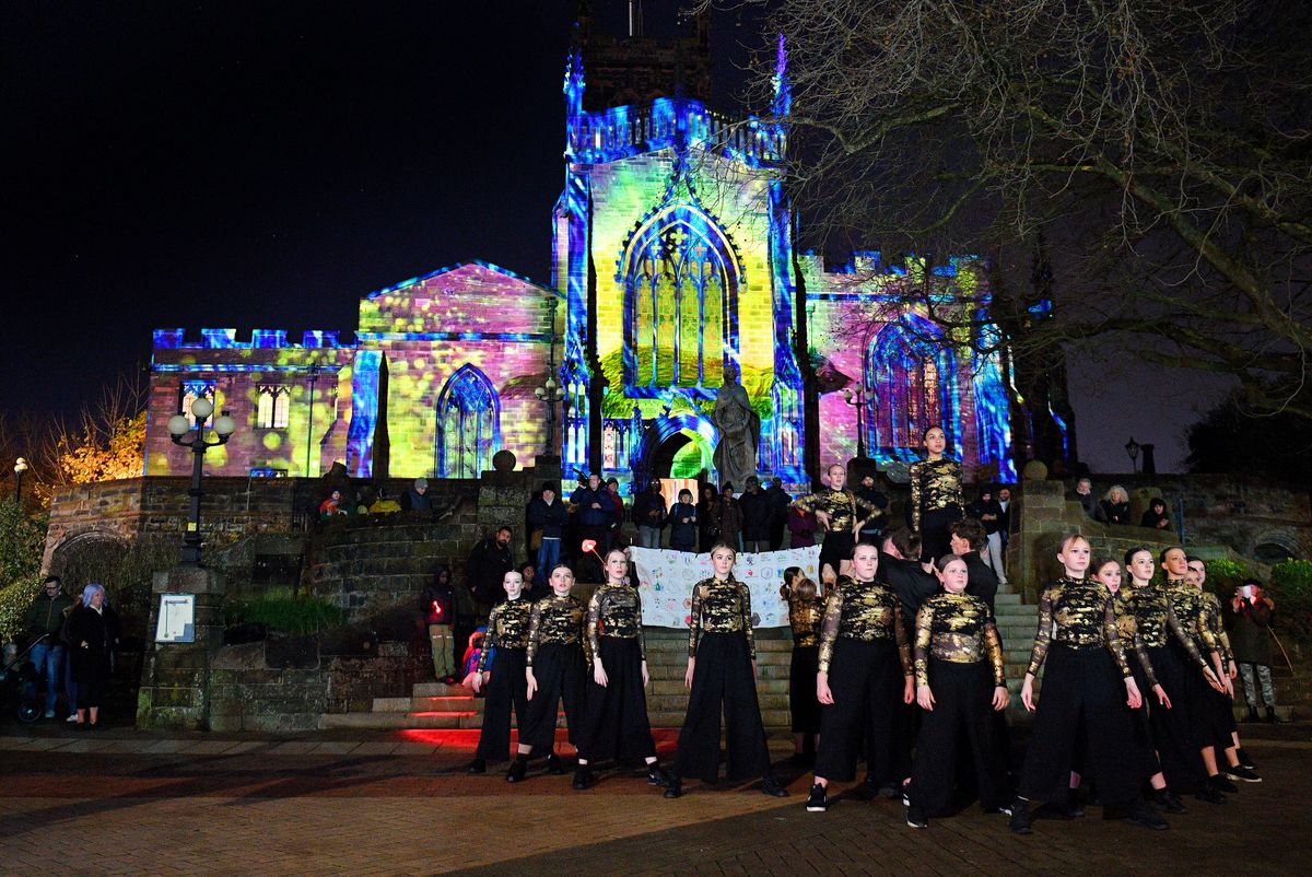 Wolverhampton lit up by stunning 3D projection and lantern parade as city celebrates arts and culture