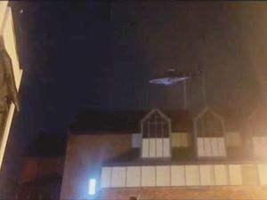 Supporting image for story: Solved: Mystery of unlit helicopter seen circling above Shrewsbury town centre at night
