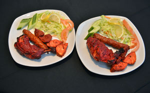 The chicken tikka platter was more than enough for two to share