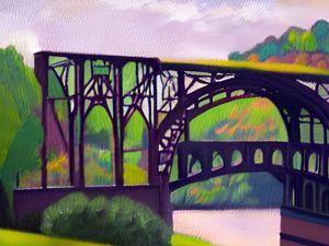 This is what the app painted when we asked it to produce "Ironbridge, Shropshire".