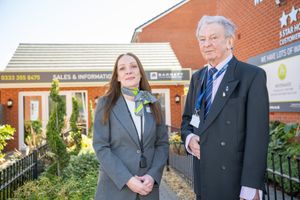 Trevor Noah, Divisional Secretary of the SSAFA meets with Sales Adviser Claire Pagel