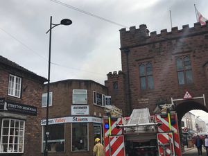 The scene of the fire. Photo: @SFRS_Bridgnorth
