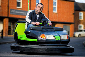 Supporting image for story: Shropshire man's souped-up dodgem cars make bumper impact on film crew