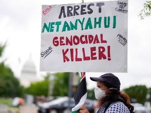 Supporting image for story: Police use pepper spray as protesters march on Capitol ahead of Netanyahu speech