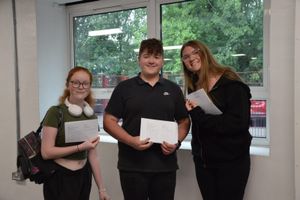 Taylah-Rae Clifford, Alexander Endicott and Imogen Keeler. Photo: Ormiston Forge Academy