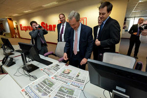 The UKIP leader takes a look at the day's editions of the Express & Star