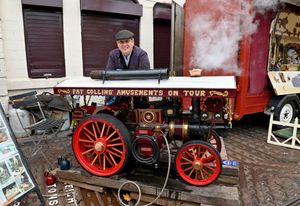Open day event at the Bonded Warehouse canal, Stourbridge.Stephen Harbach with his three inch scale model of The Griffin, which he built in 2005.
