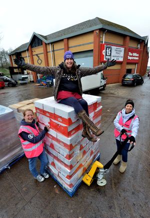 Telford Food Share project is putting a call out for volunteers with a bit of muscle. They need help back of shop with the moving of pallets and boxes. On top is Manager Lea Beven along with managers: Clare Watt and Diane Levitt