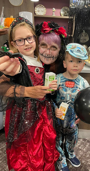 Staff Member Wendy and Family at last year’s HC-One Littleton Lodge Care Home Halloween Party