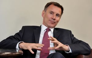 Foreign Secretary Jeremy Hunt at Ludlow Racecourse