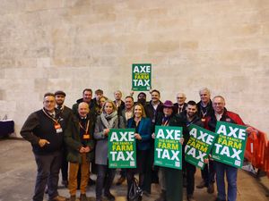 Supporting image for story: 'The Government must axe the family farm tax!' North Shropshire MP backs county's protesting farmers