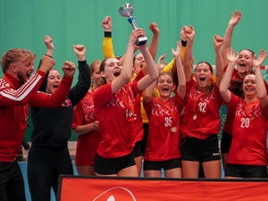 Supporting image for story: Olympia girls’ hands on a national title