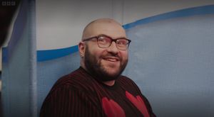 Alex smiling after first seeing Ruth