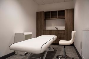 Treatment room in the hair and beauty salon at new
City Learning Quarter college campus