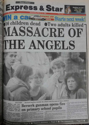The Express & Star's front page from March 13, 1996