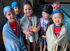 This year’s Little Trinity Nursery swimming gala winners, team Starfish!