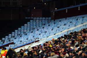 Empty seats in the stands in the Legia Warsaw away section at Villa Park. Photo: David Davies/PA Wire