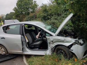 Supporting image for story: Driver taken to hospital after being freed from wreckage by firefighters after crash