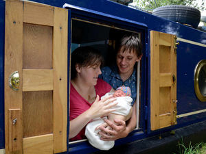 Supporting image for story: Pictures: Shropshire water baby Cerys born on canal boat