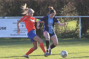 Penybont and Wellington battle for the ball