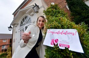 Amanda Round at Hadley Park House Hotel with the award