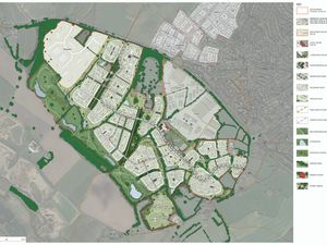 An illustrative plan of how the Tasley Garden Village scheme would look. Picture: Sulis Public Affairs