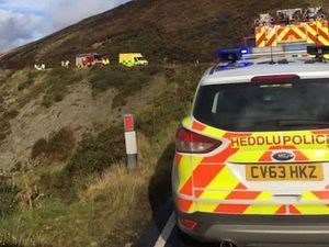 Supporting image for story: Van plunges 200 metres down Mid Wales mountainside