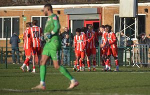Stourbridge celebrate Jack Newall's equaliser 