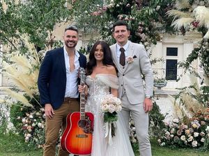 Supporting image for story: Shrewsbury singer entertains football stars at Harry Maguire's French wedding