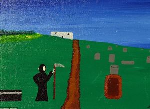 A painting of the Grim Reaper by Anthony Sowell
